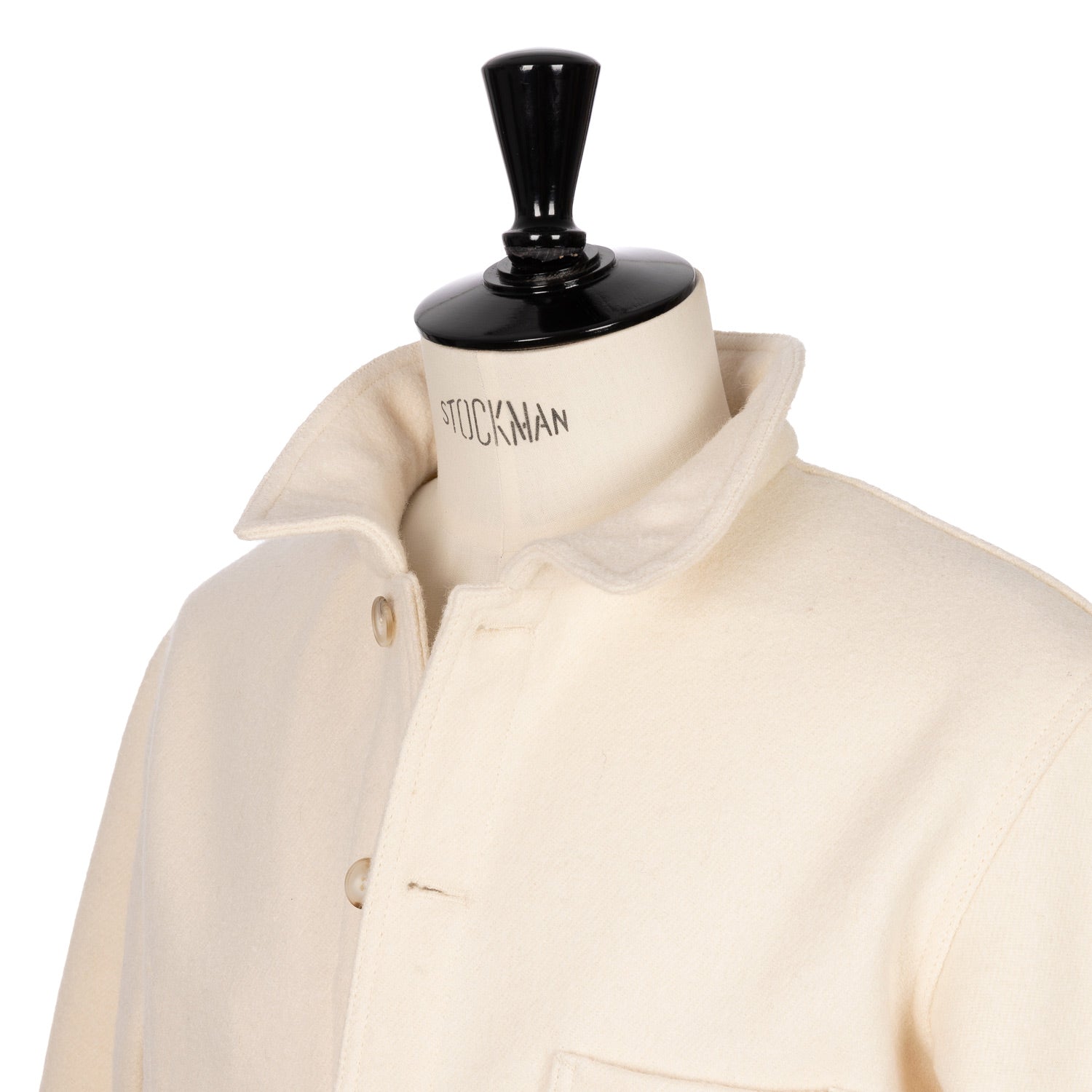 Fox Brothers x MJ: Worker Jacket "The White Fox Utility" made from pure Wool